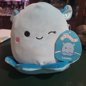 Squishmallows Loretta The Blue Dumbo Octopus 7" Plush NWT